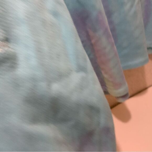 Electric & Rose Oversized High Low Sweatshirt Tie Dye Blue  Small - Picture 8 of 11
